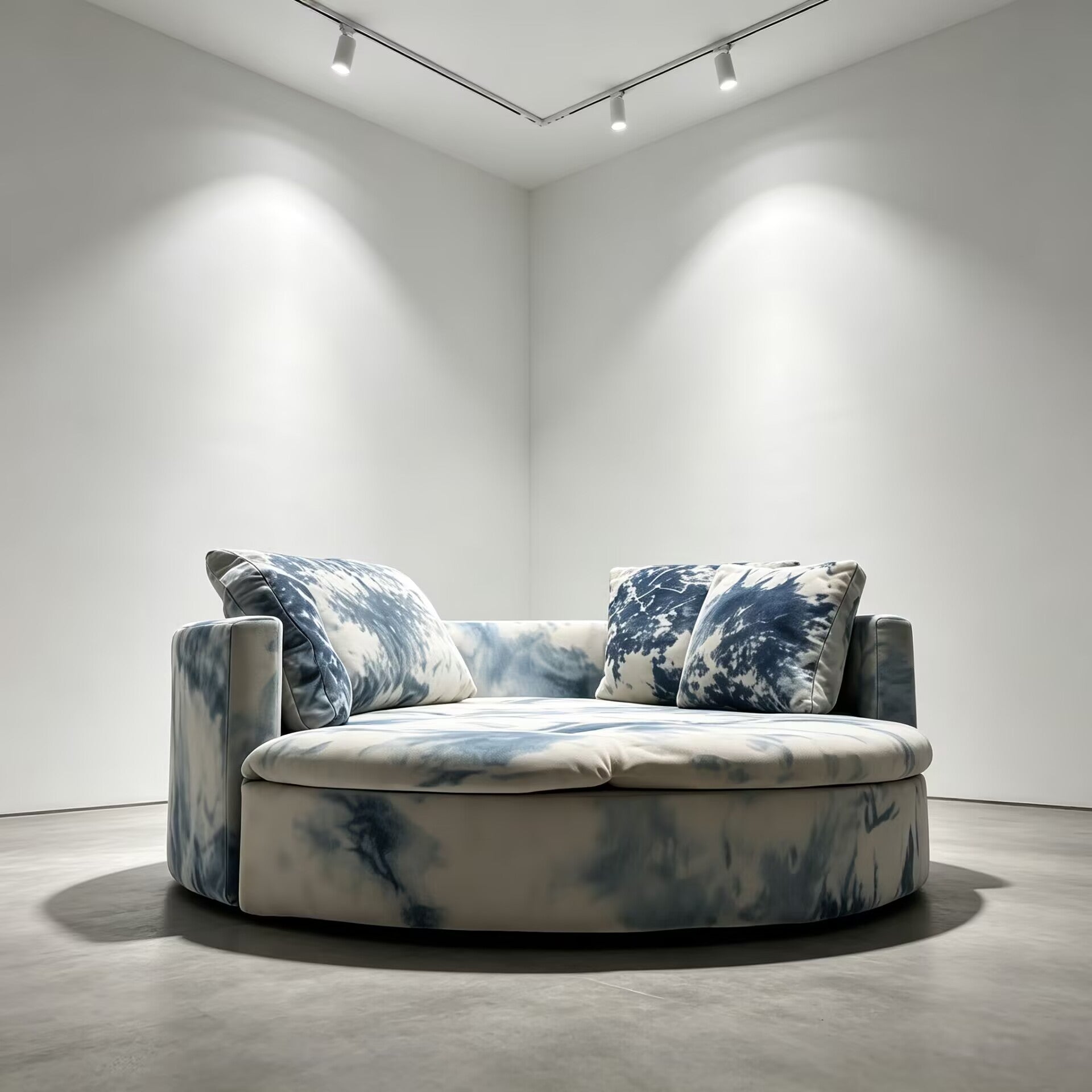Modern Luxurious Artistic Tie-Dye High-End Round Fabric Sofa