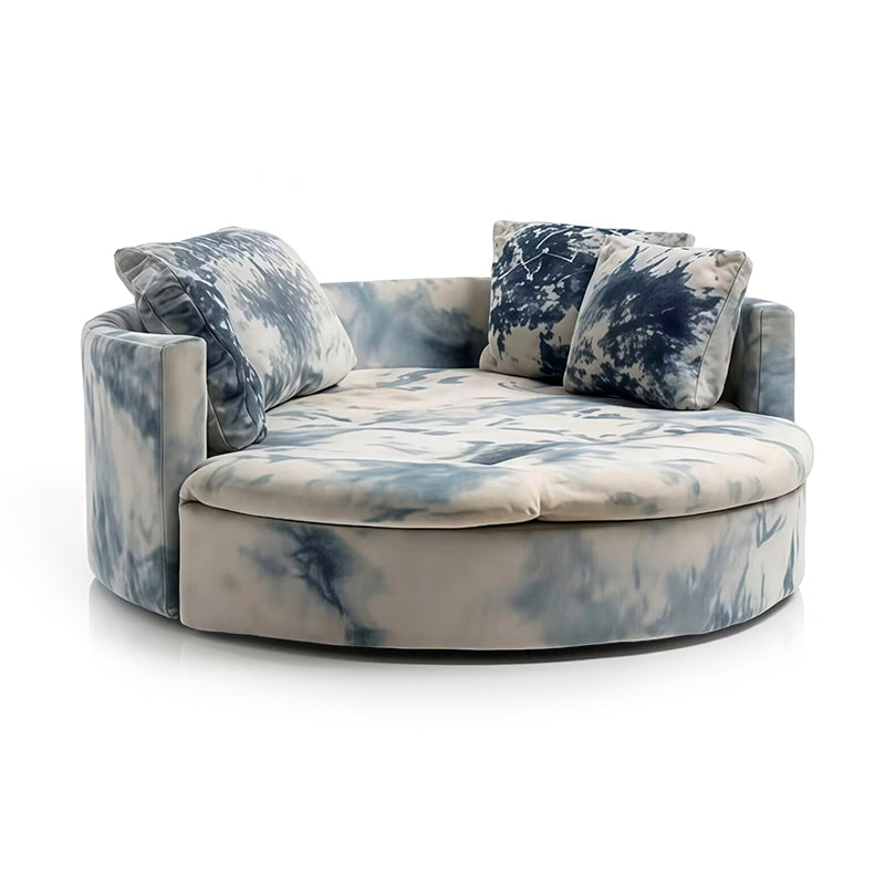 Modern Luxurious Artistic Tie-Dye High-End Round Fabric Sofa
