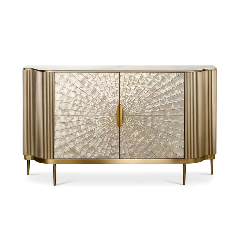 Solara Villa Upscale Stainless Steel Creativity Fritillaria Sideboard