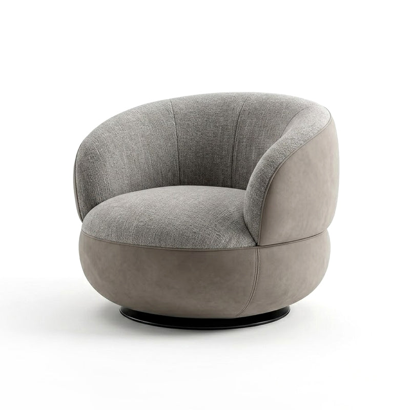 Solitaire High-End Designer Rotatable Fabric Single Sofa Chair