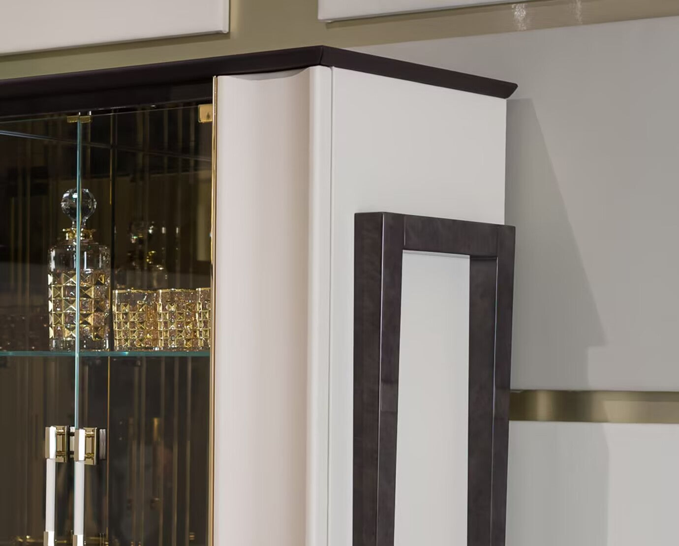 Soul Unique Artistic Solid Wood Designer Glass Wine Cabinet