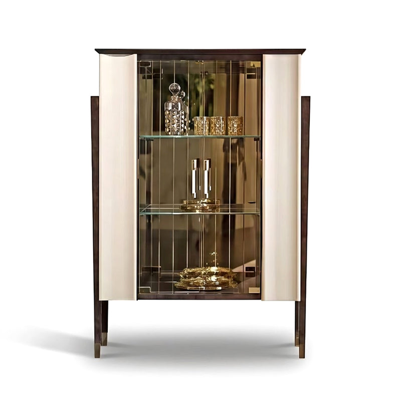 Soul Unique Artistic Solid Wood Designer Glass Wine Cabinet