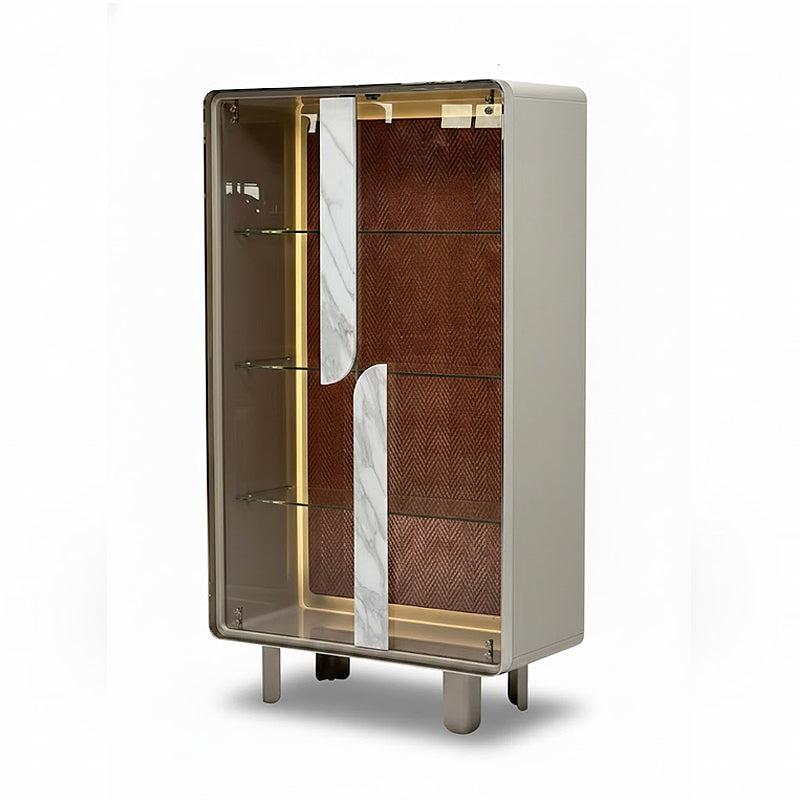 Soul Italian Unique Creativity Stainless Steel Glass Wine Cabinet