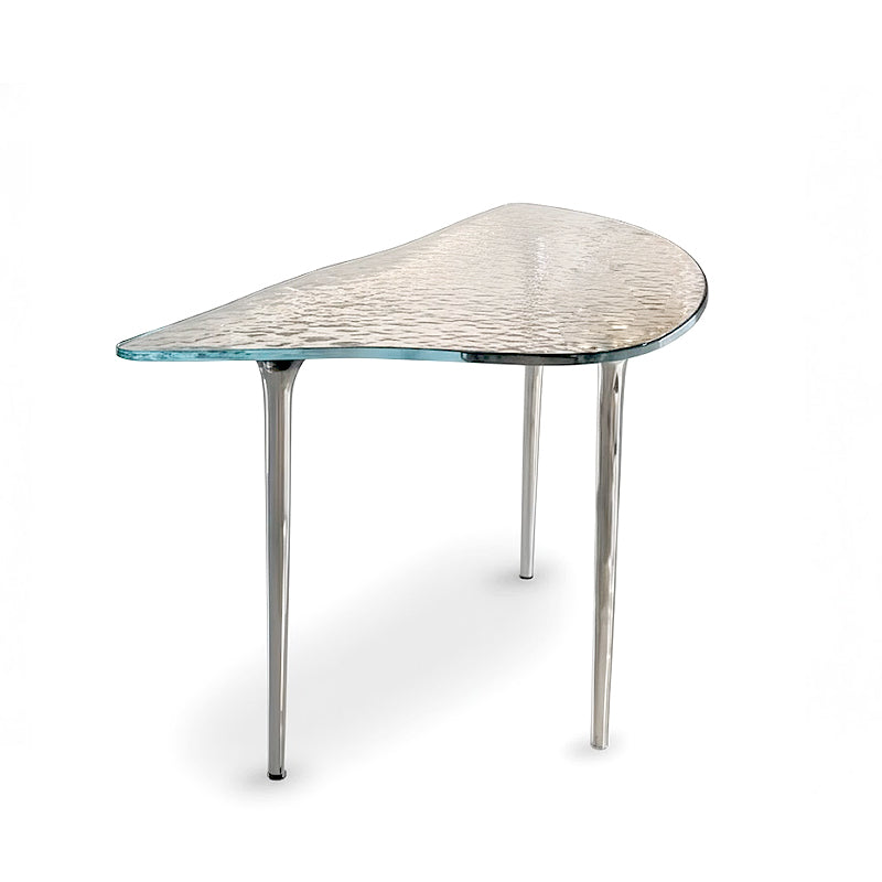 Specchio Di Venere Luxurious Artistic Hammered Glass Metal Console