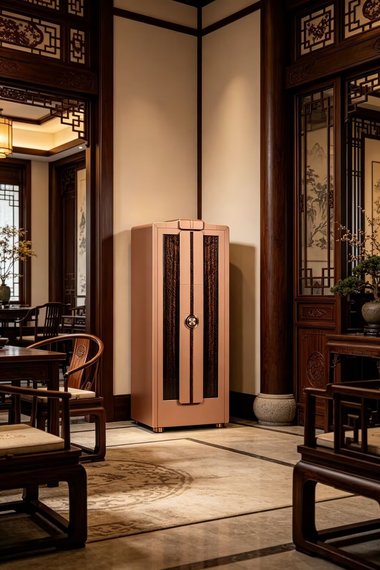Spectron Luxurious Villa Modern Unique Artistic Solid Wood Safe