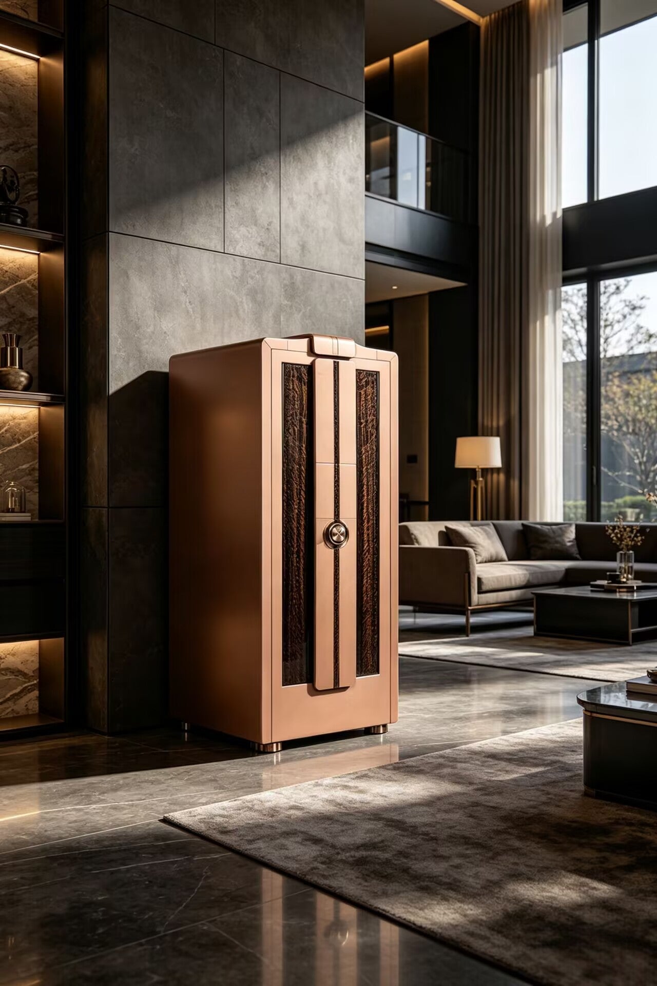 Spectron Luxurious Villa Modern Unique Artistic Solid Wood Safe