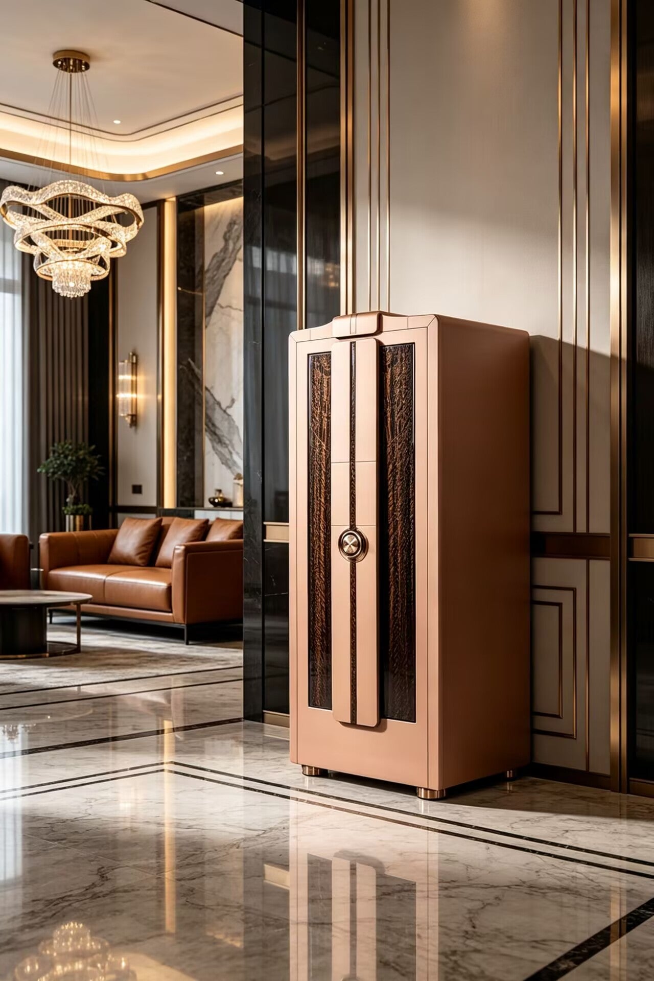 Spectron Luxurious Villa Modern Unique Artistic Solid Wood Safe