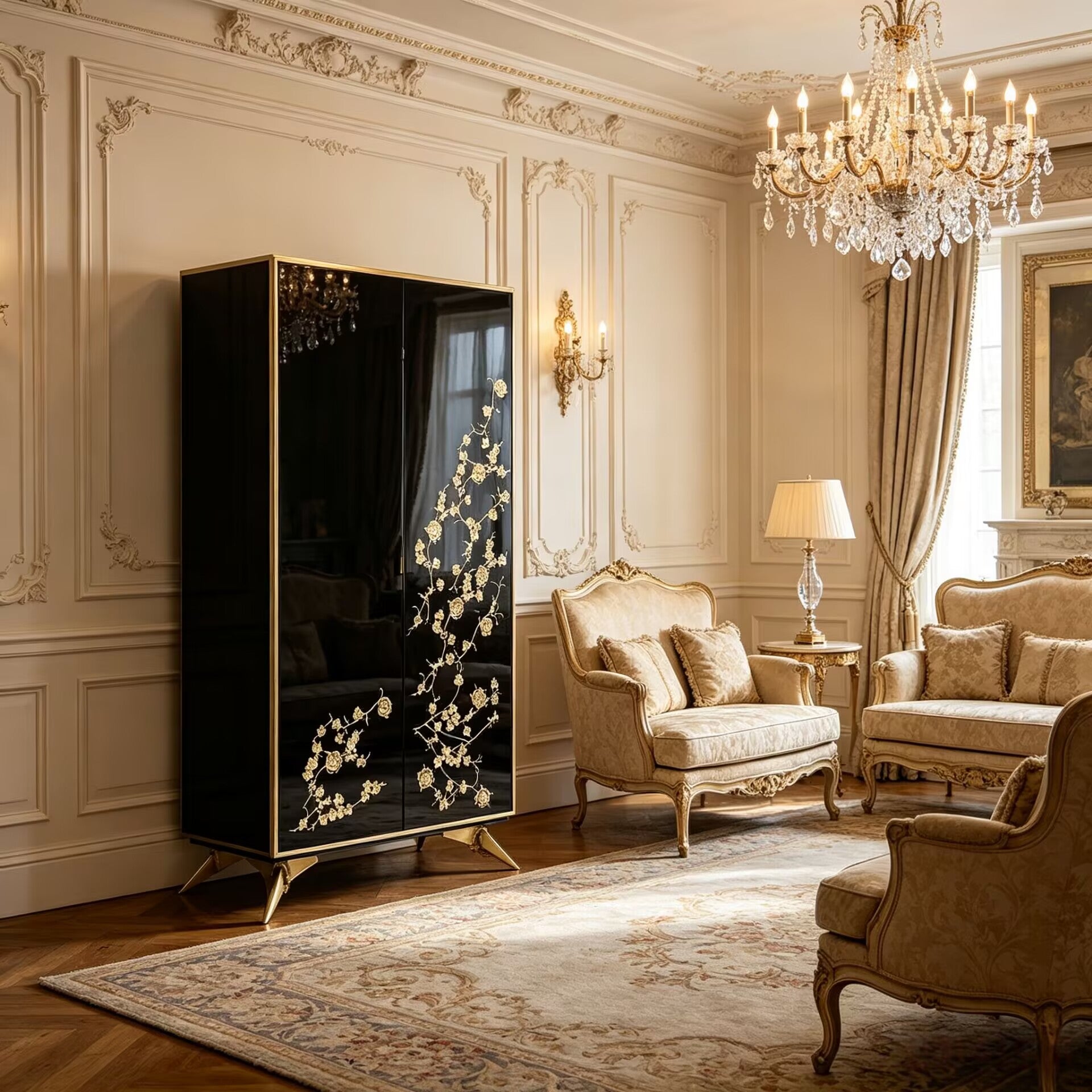 Spellbound Villa Unique Creativity Solid Wood Decorative Sideboard
