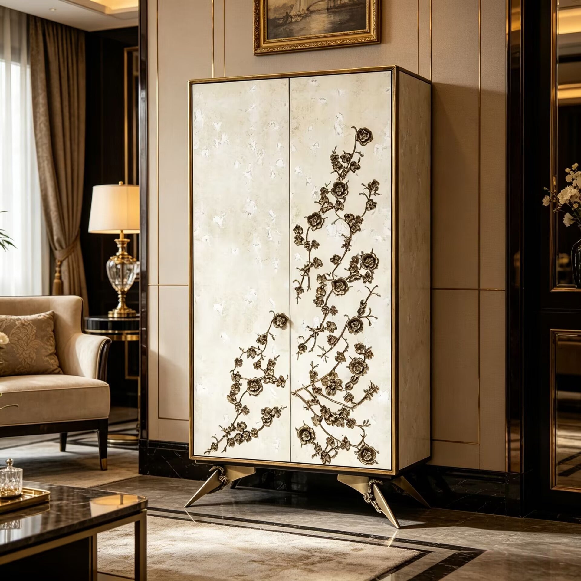Spellbound Villa Unique Creativity Solid Wood Decorative Sideboard