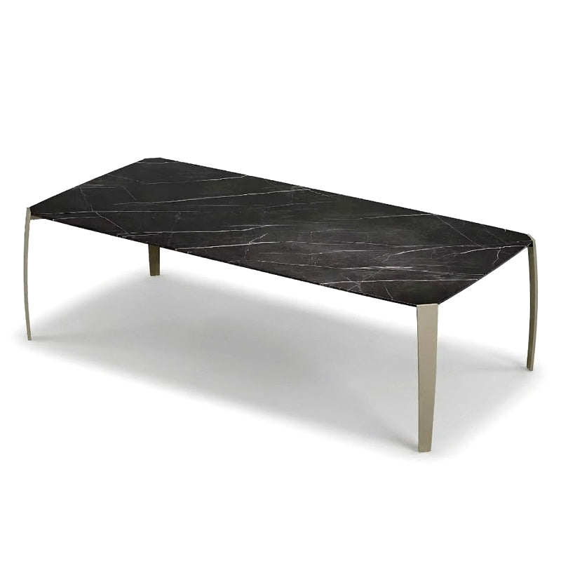 Spider High-End Unique Metal Simplicity Tempered Glass Dining Table