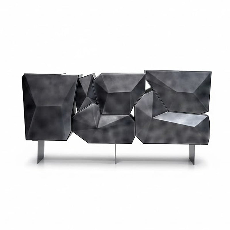 Stone Irregular High-End Living Room Solid Wood Creativity Sideboard