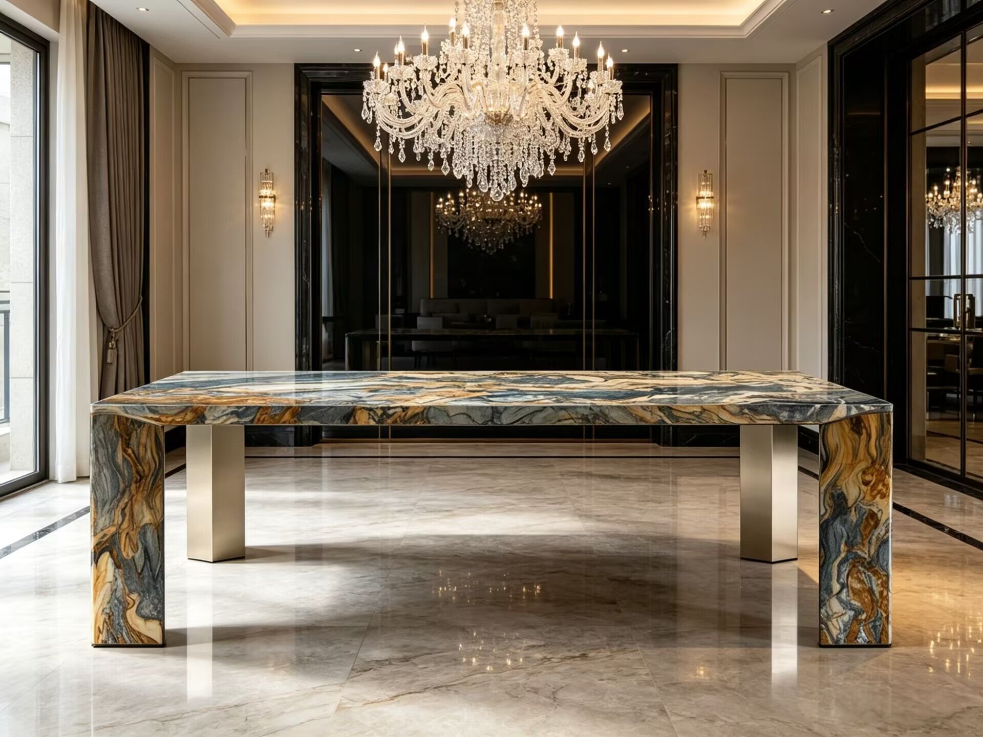 Stone Villa High-End Designer Natural Marble Customize Dining Table
