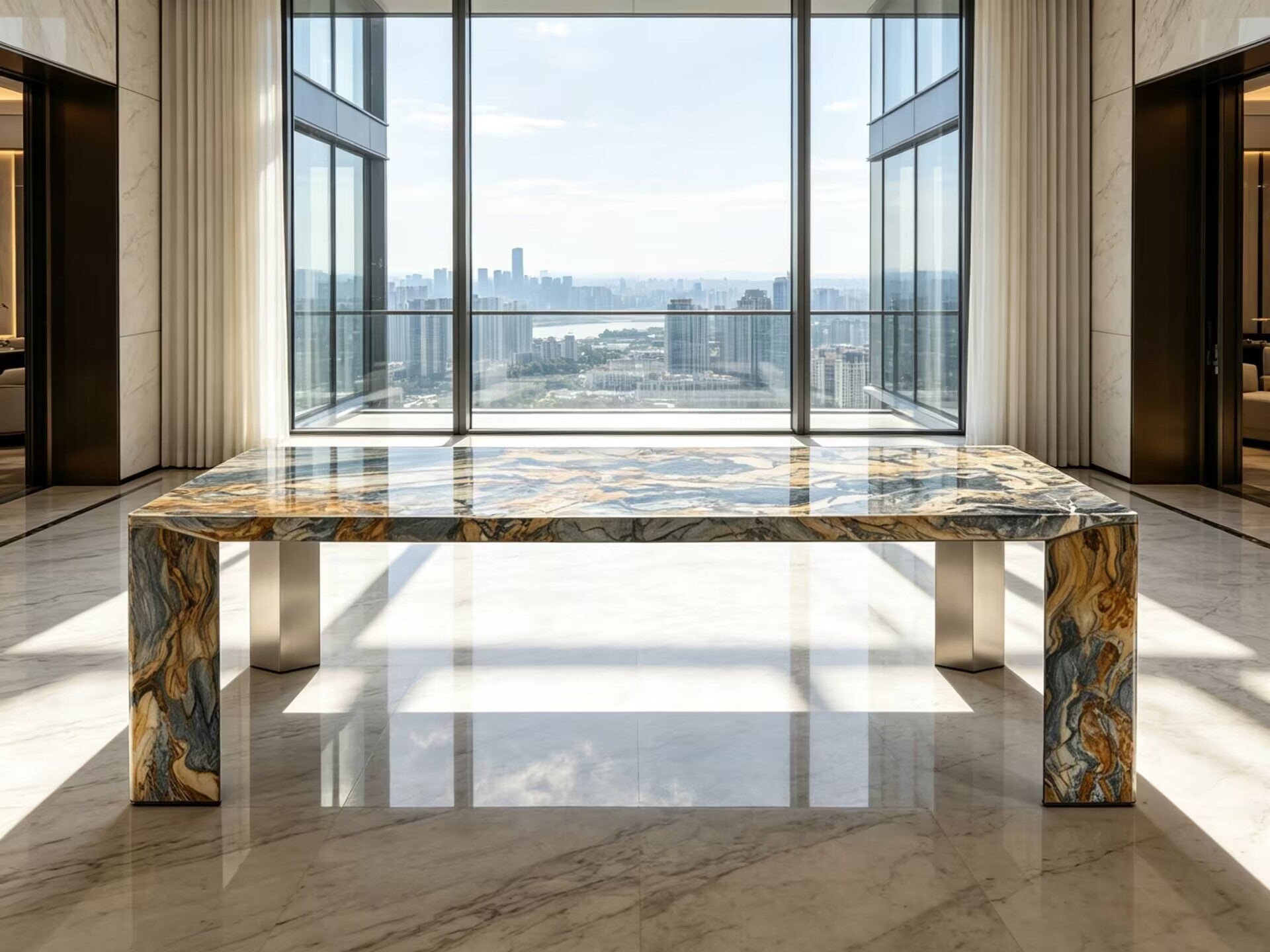 Stone Villa High-End Designer Natural Marble Customize Dining Table