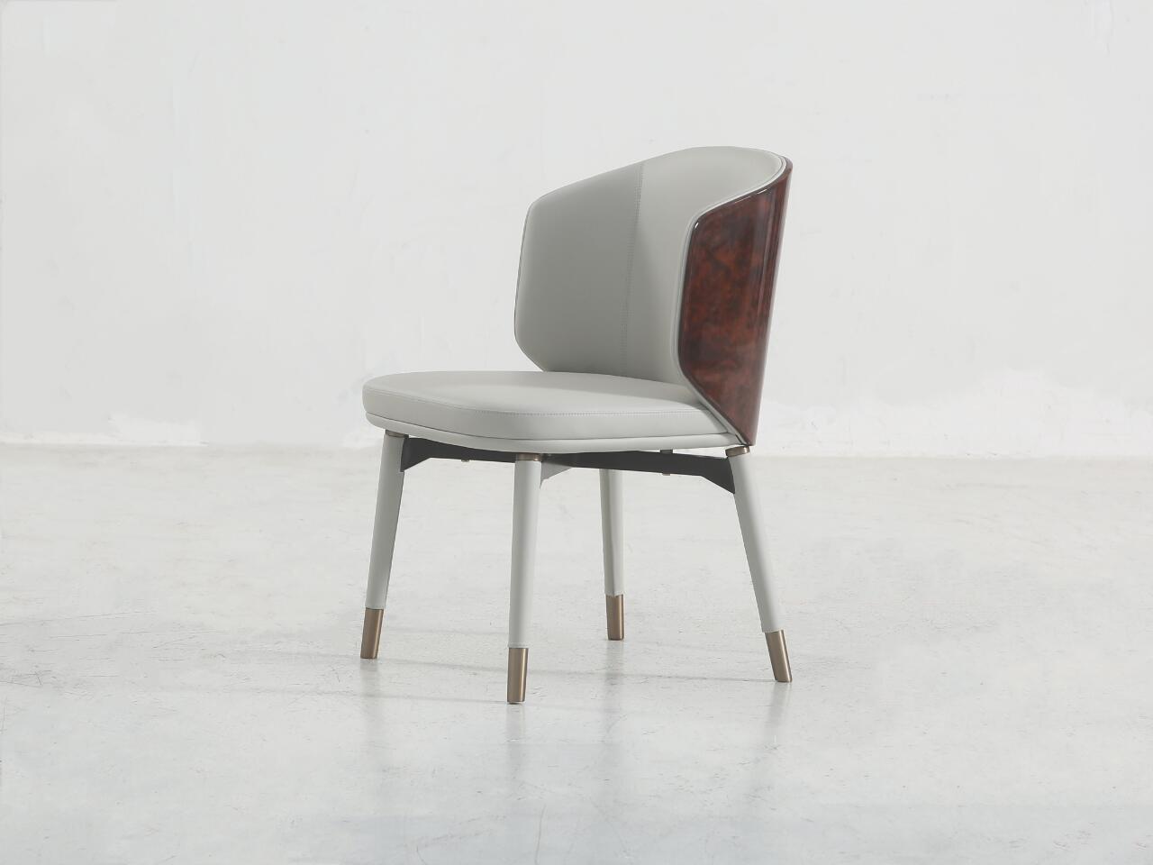 Stone Radica Modern Simplicity Genuine Leather Dining Chair