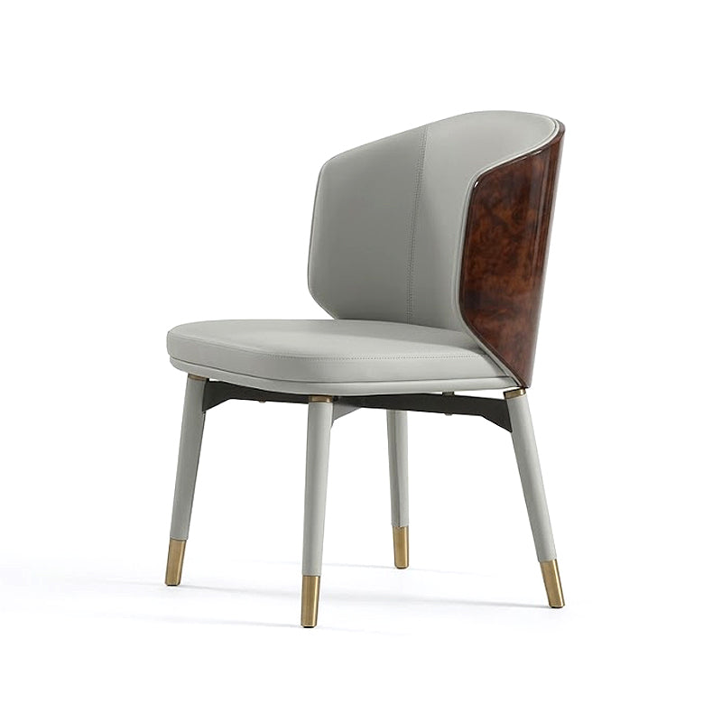 Stone Radica Modern Simplicity Genuine Leather Dining Chair