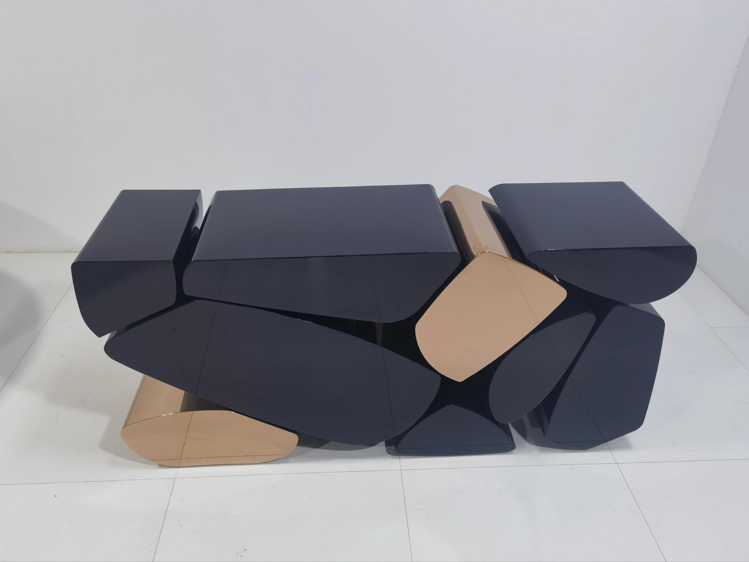 Stones Modern Simplicity Artistic Stainless Steel Customize Console