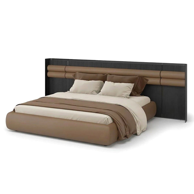 Sunrise Villa Upscale Genuine Leather Customize Wide-Screen Bed