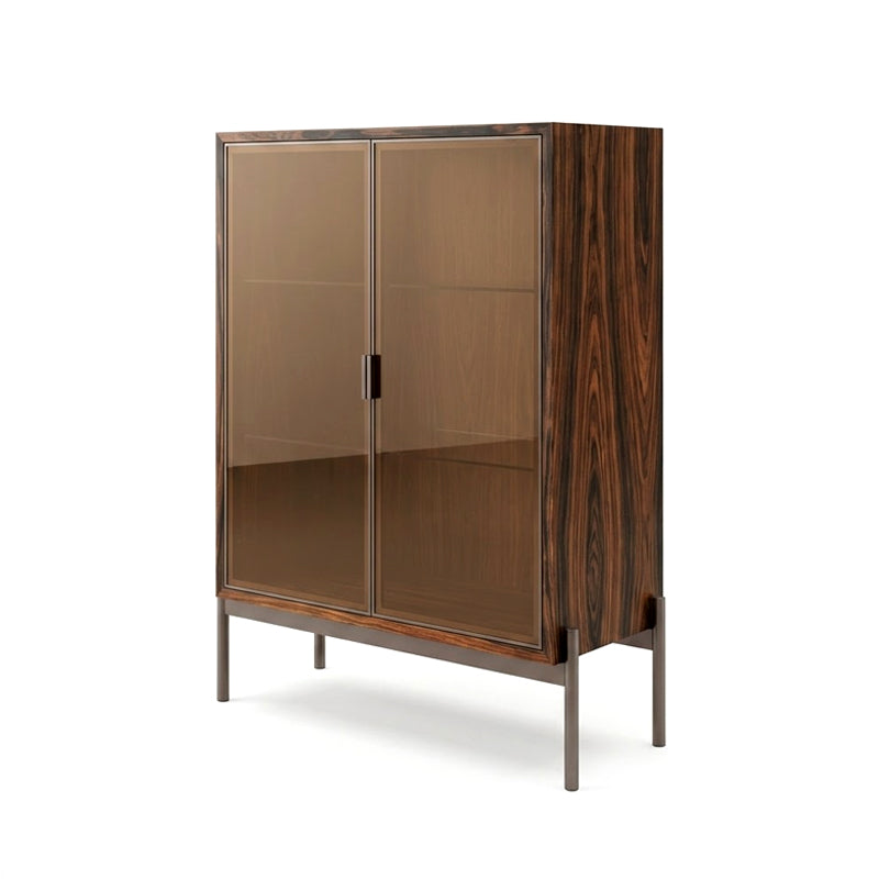 Superquadra Modern Creativity Solid Wood Glass Wine Cabinet