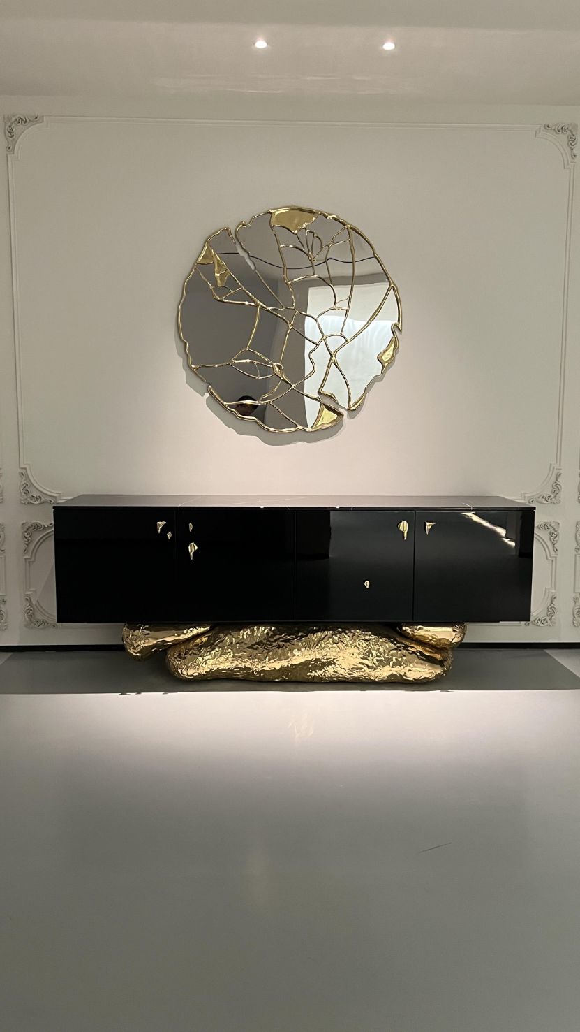 GLANCE MIRROR Light luxury crackle decorative bronze mirror