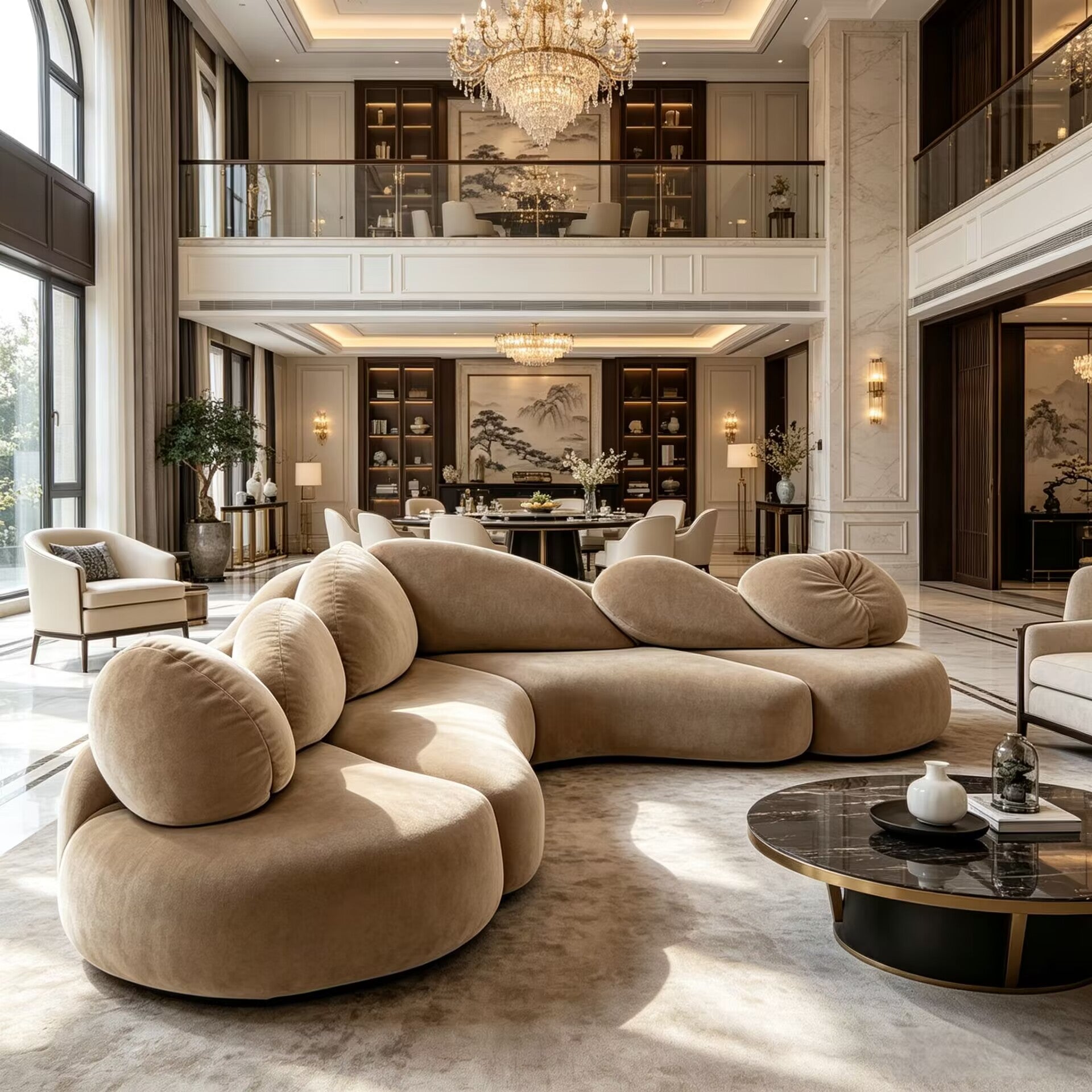 Tendencias En Villa Living Room Simplicity Modularity Fabric Sofa