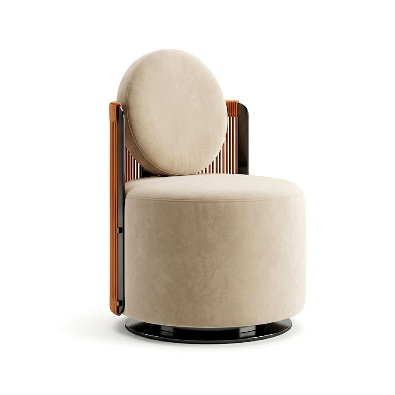 Thea High-End Designer Solid Wood Rotation Fabric Sofa Chair
