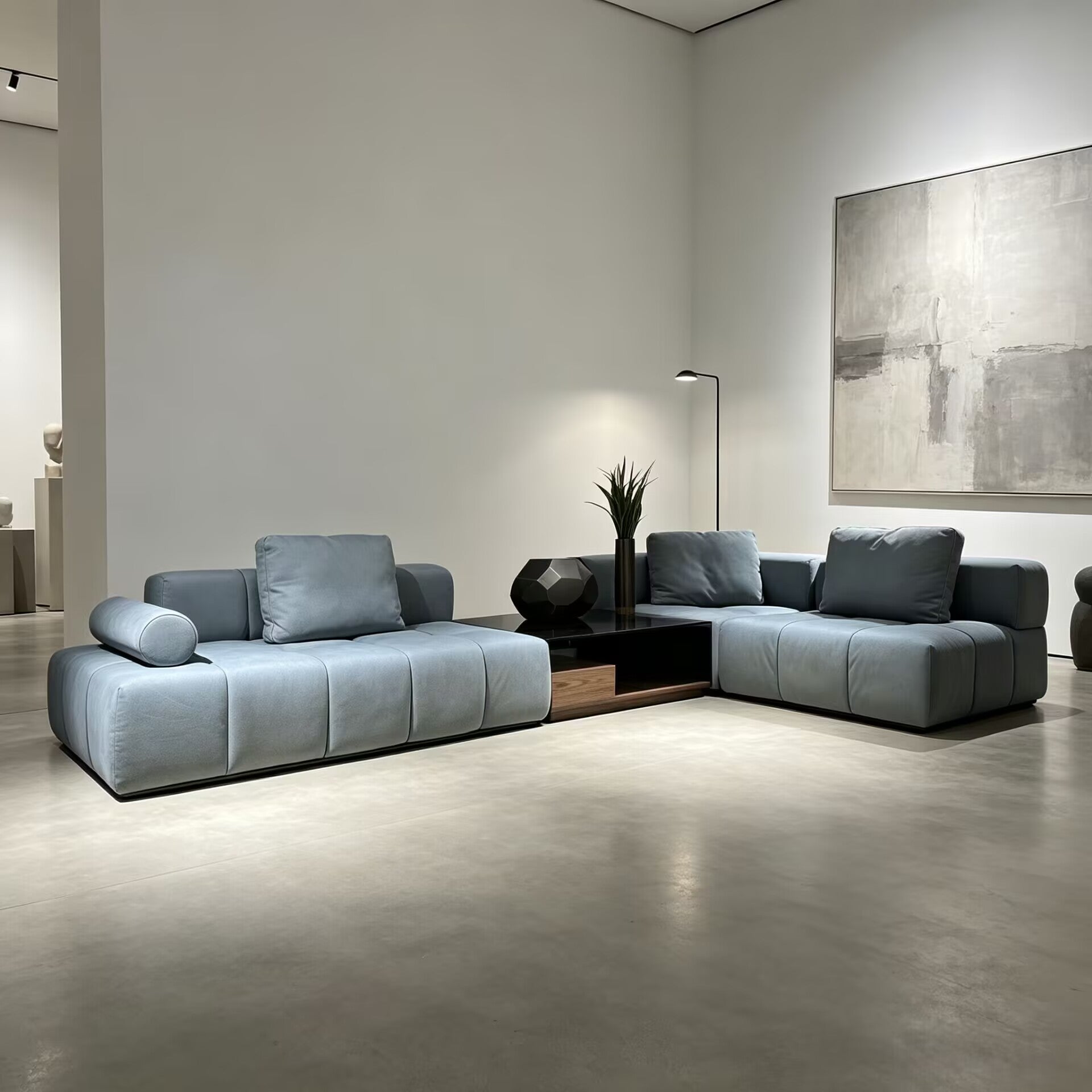 Thomas Luxurious High-End Solid Wood Minimalist Fabric Modular Sofa