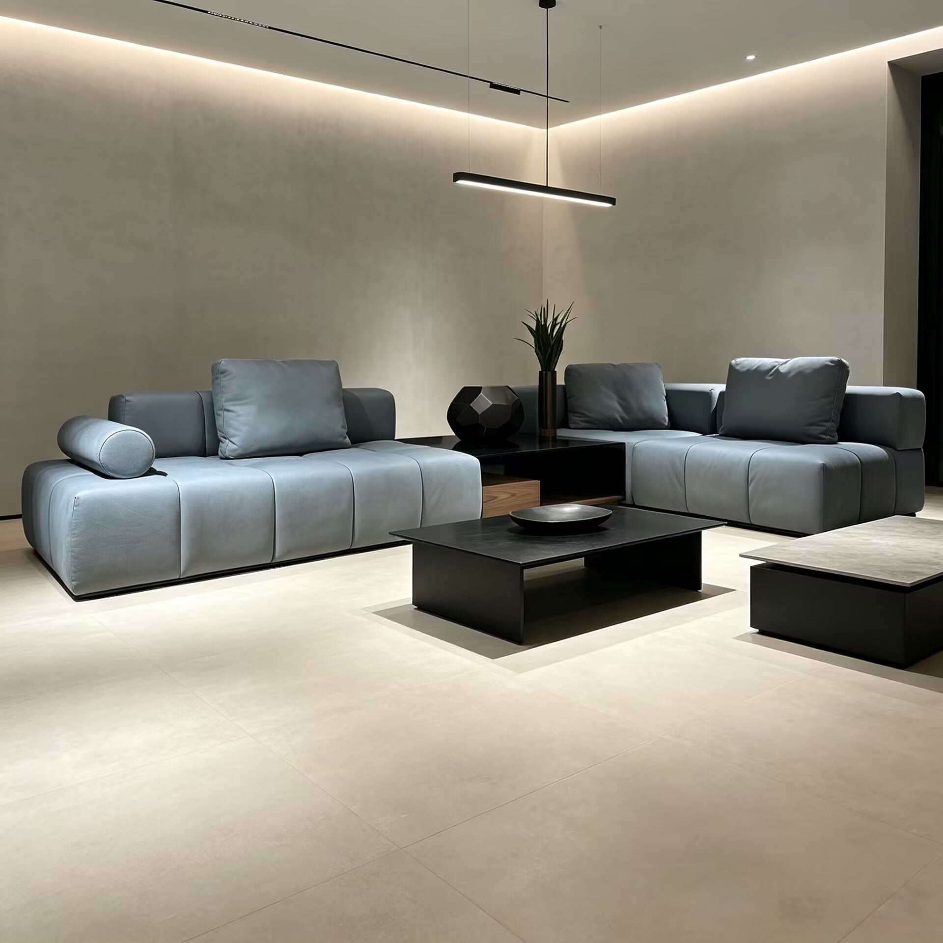 Thomas Luxurious High-End Solid Wood Minimalist Fabric Modular Sofa
