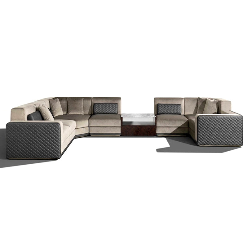 Thomson Villa Living Room Creativity Genuine Leather Corner Sofa