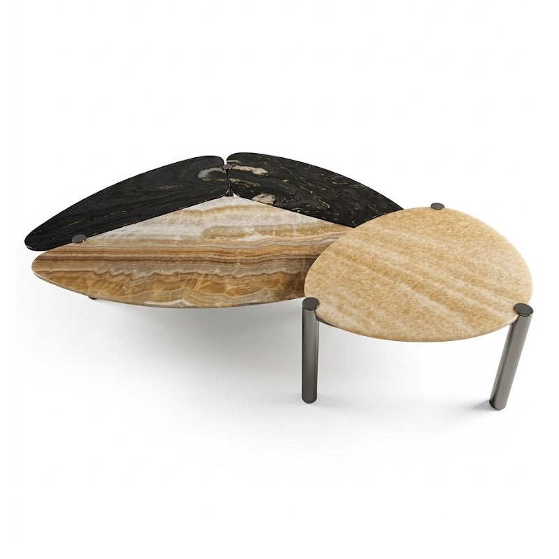 Trinidad Designer Irregular Marble Artistic Splicing Coffee Table