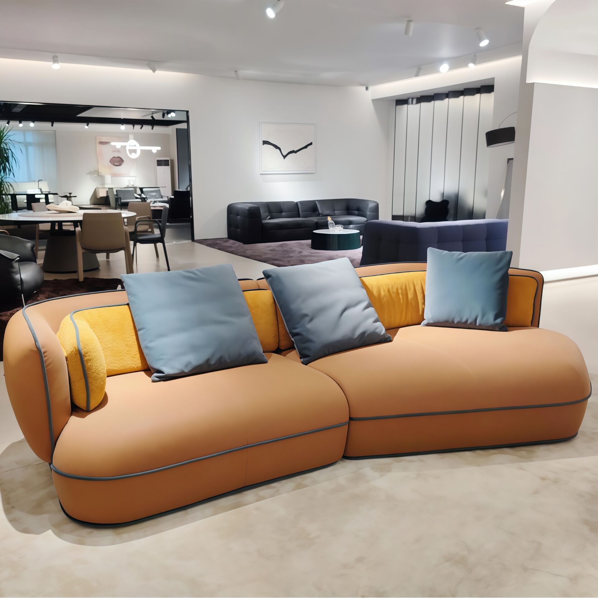 Trussardi High Quality Modern Creativity Solid Wood Fabric Sofa