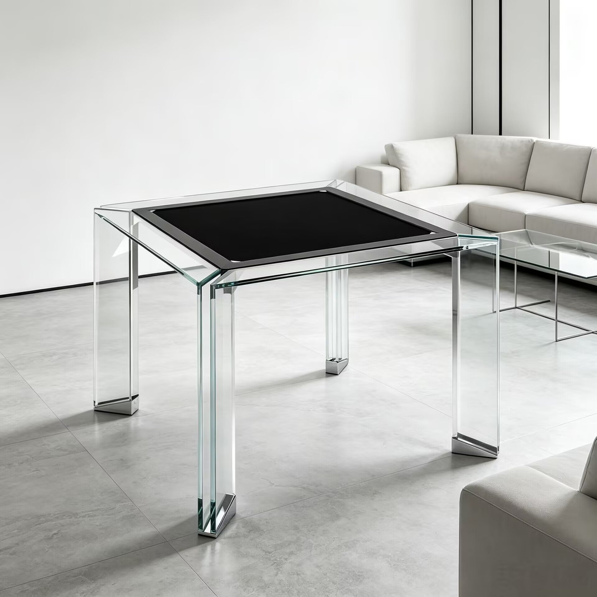 Tuttuno Italian Upscale Art Customize Tempered Glass Mahjong Table