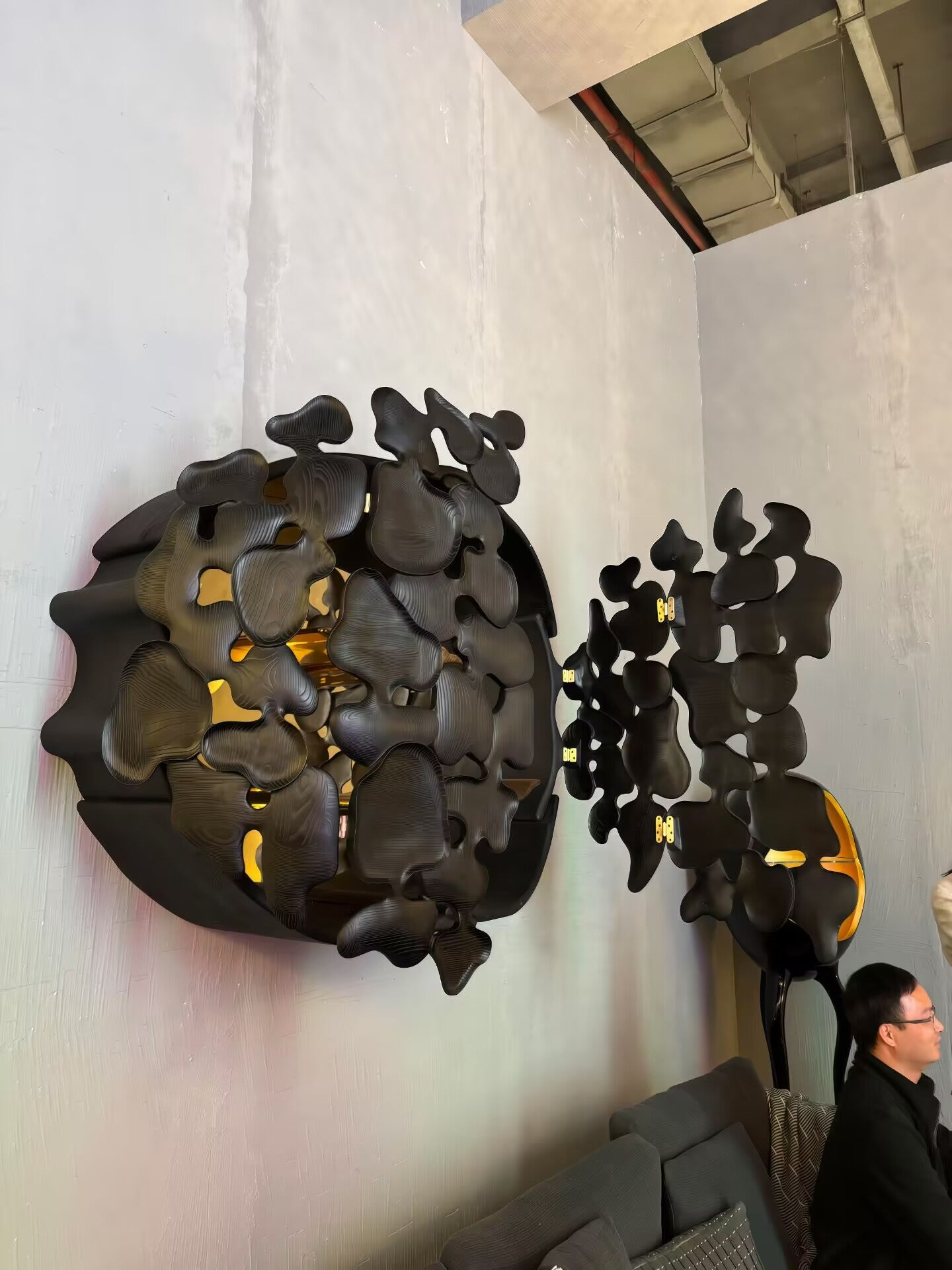 Unintended Unique Irregular Art Wall-Mounted Solid Wood Wine Cabinet