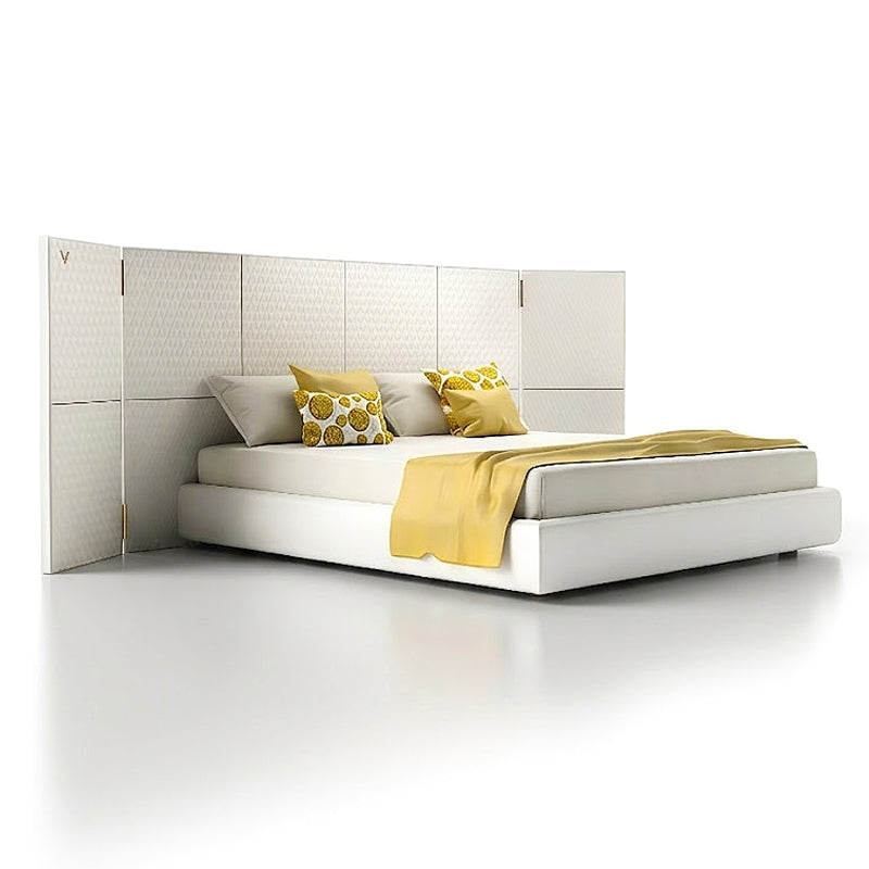 V-King High Quality Luxury Bedroom Genuine Leather Widescreen Bed