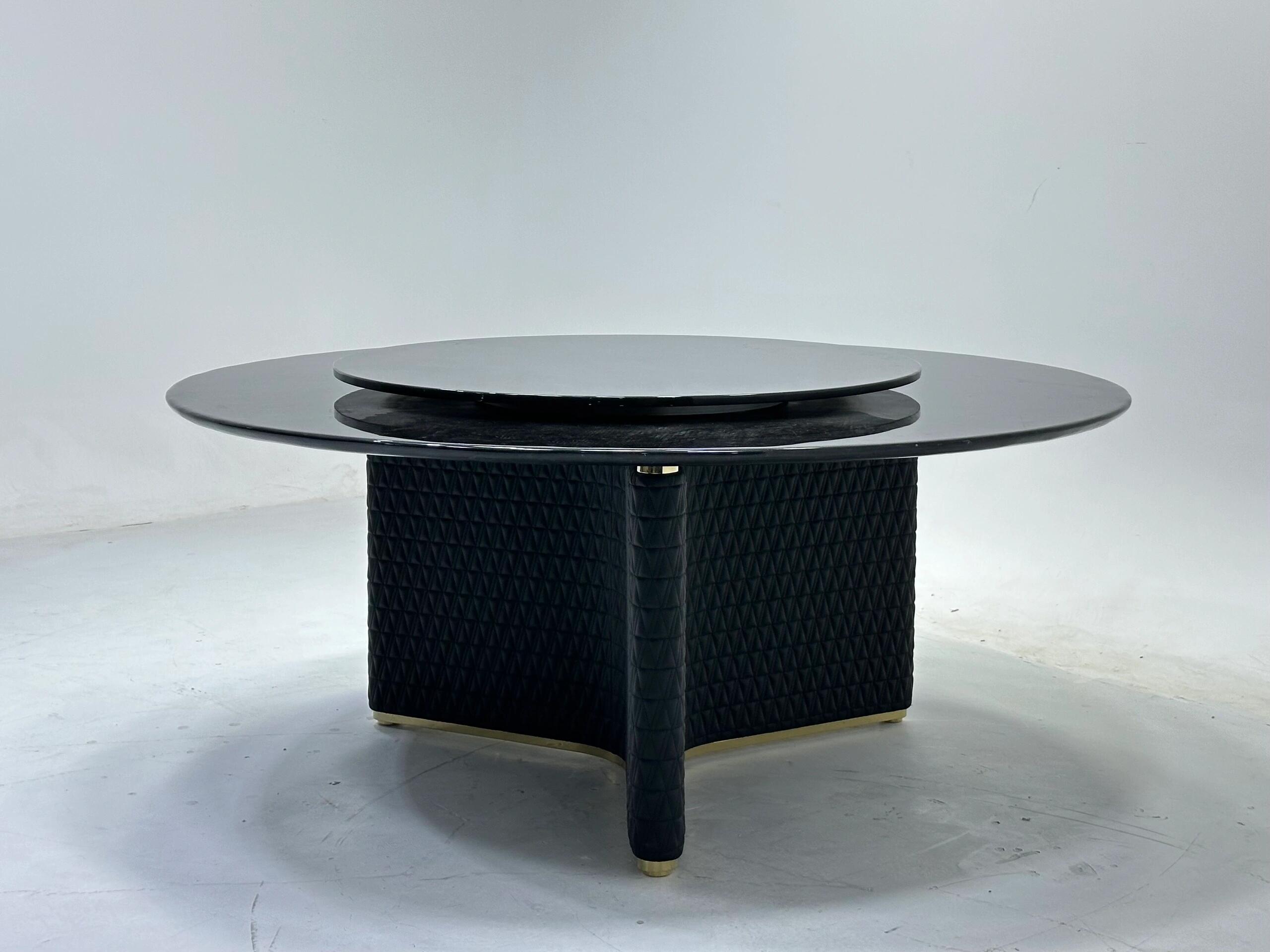 V-Marble Artistic Embroidery Marble Commission Circle Dining Table