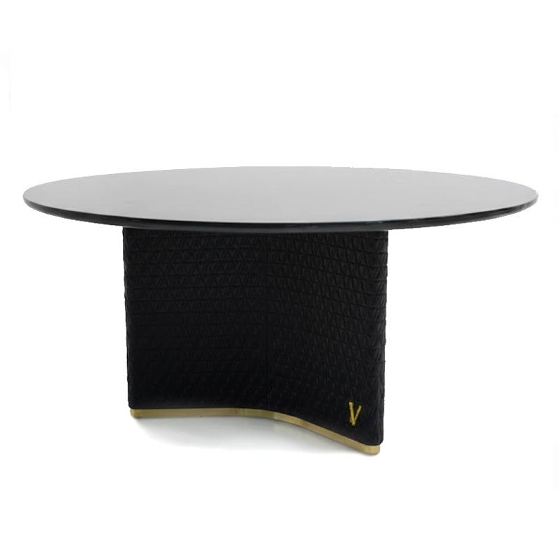 V-Marble Artistic Embroidery Marble Commission Circle Dining Table