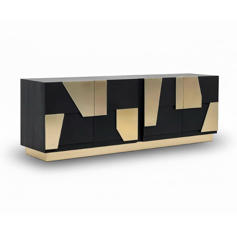 Vaal Italian Unique Creative Metal Designer Solid Wood Sideboard