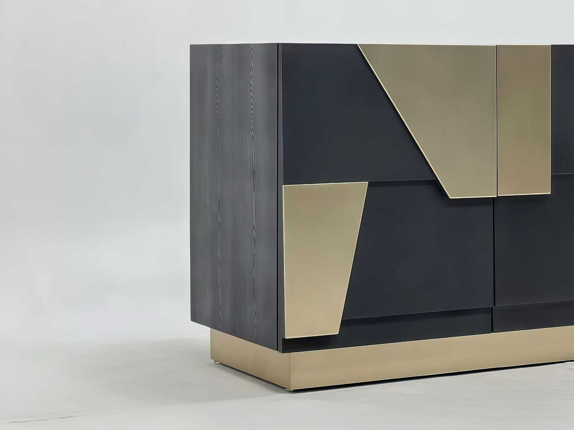 Vaal Italian Unique Creative Metal Designer Solid Wood Sideboard