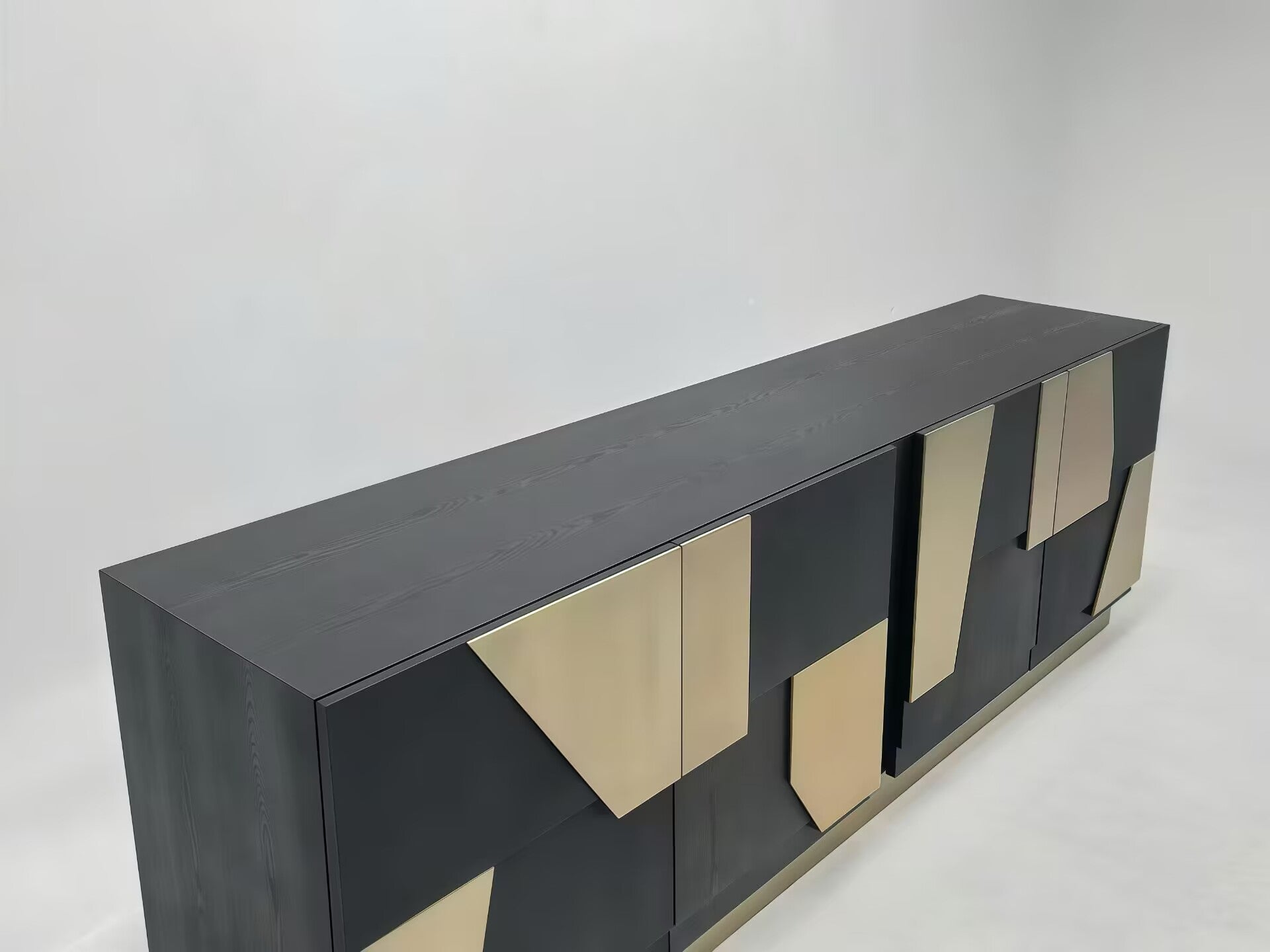 Vaal Italian Unique Creative Metal Designer Solid Wood Sideboard