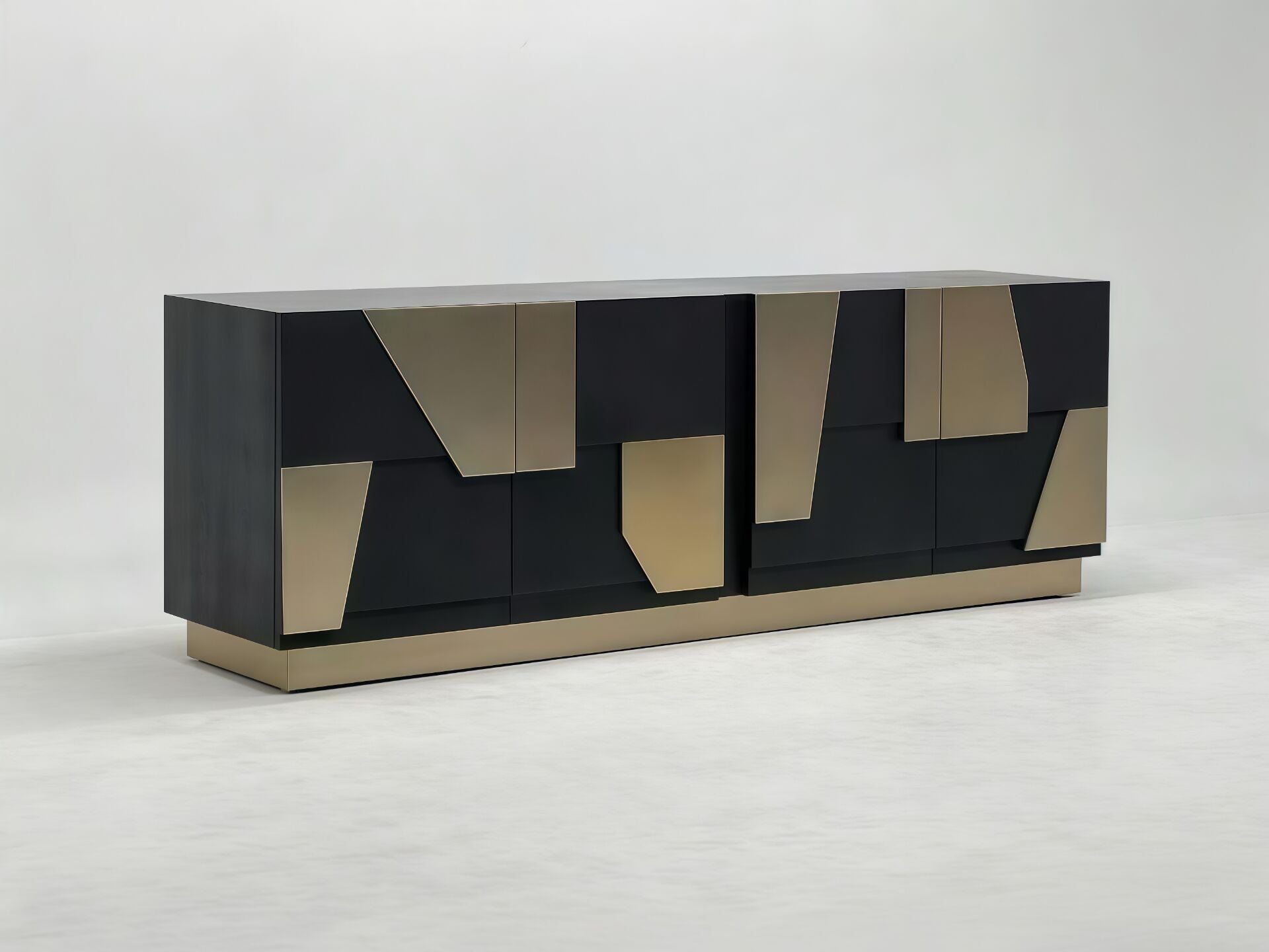 Vaal Italian Unique Creative Metal Designer Solid Wood Sideboard