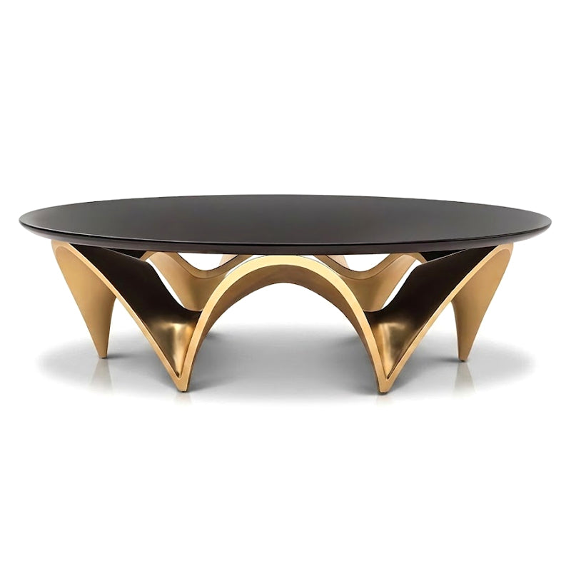 Valencia I Living Room Art Minimalist Solid Wood Round Coffee Table