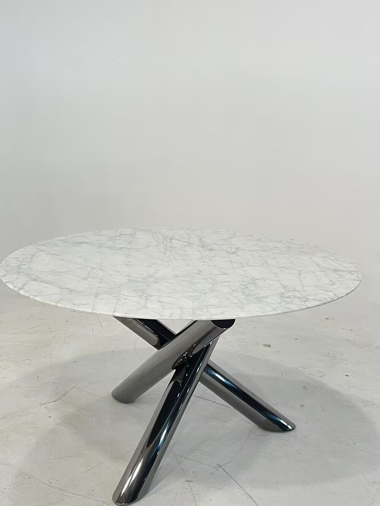 Vandyck Luxurious Unique Creative Stainless Steel Marble Dining Table