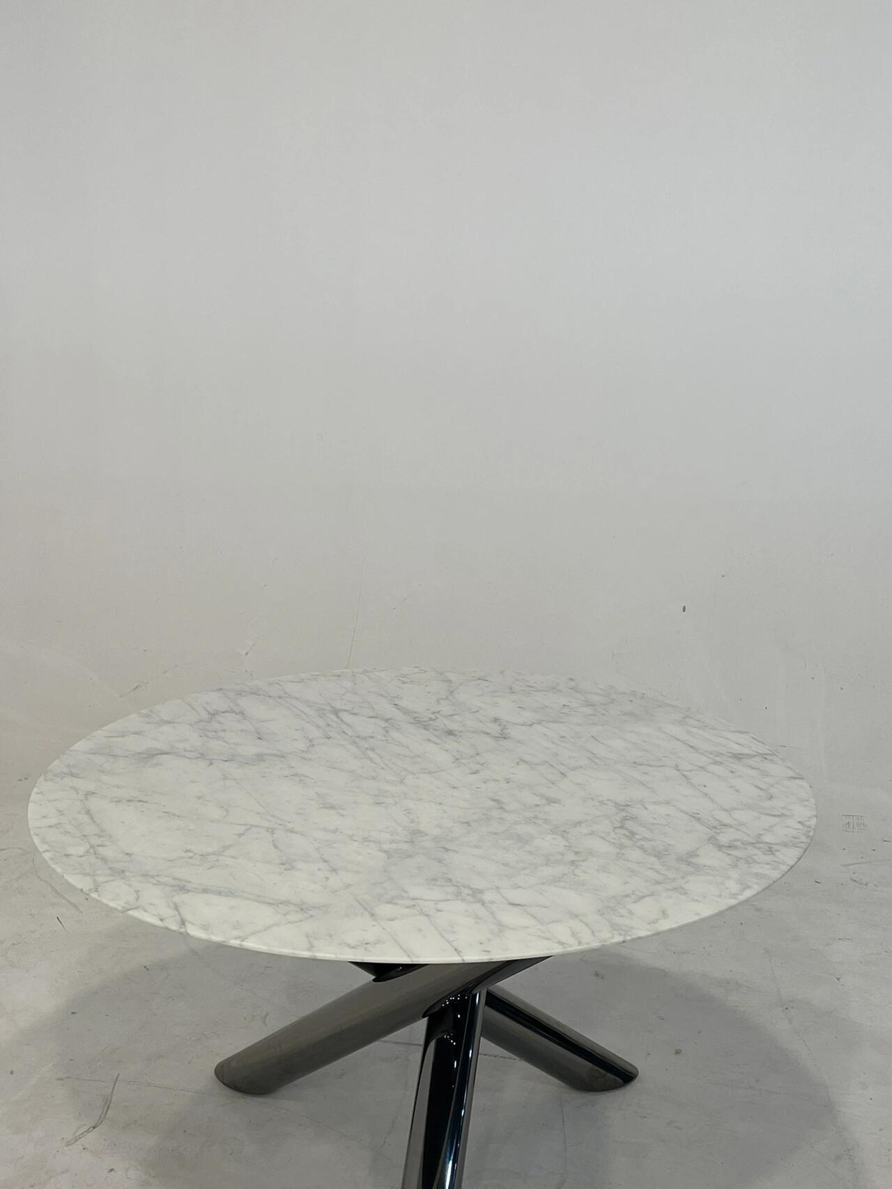 Vandyck Luxurious Unique Creative Stainless Steel Marble Dining Table