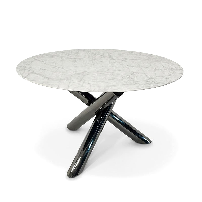 Vandyck Luxurious Unique Creative Stainless Steel Marble Dining Table