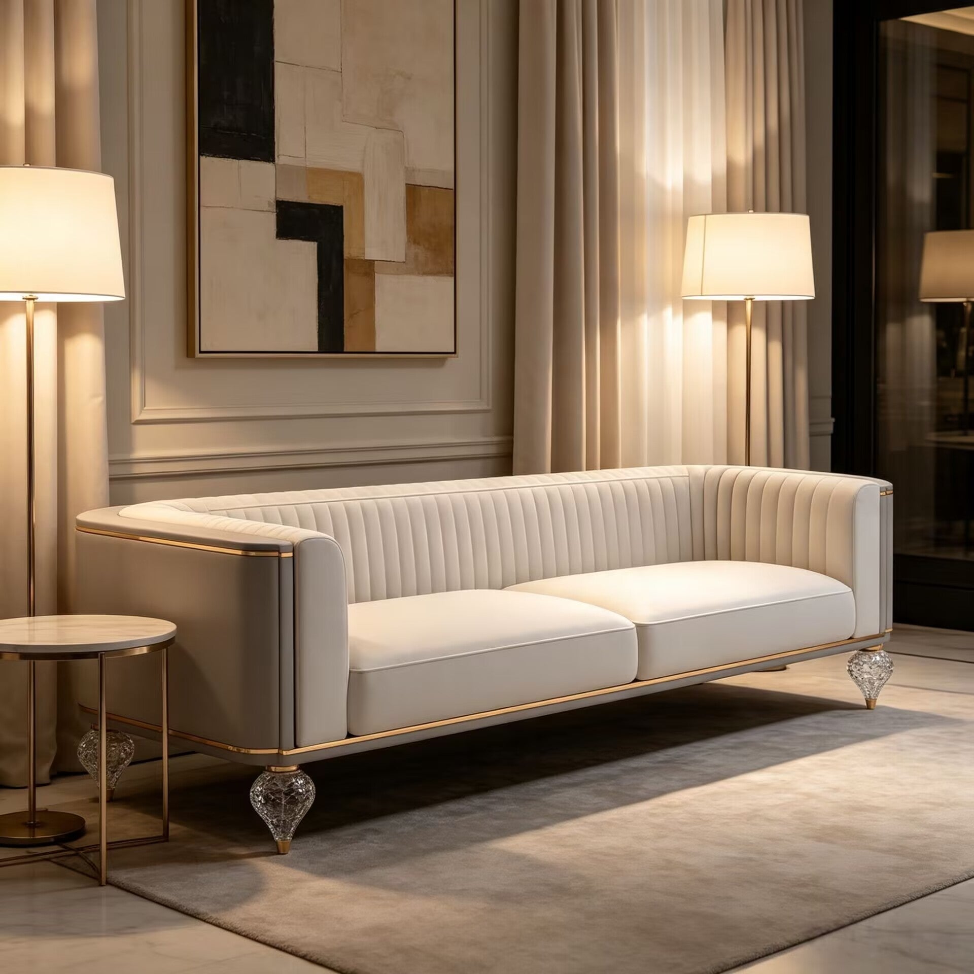 Velovis Villa Living Room Unique Creativity Customize Leather Sofa