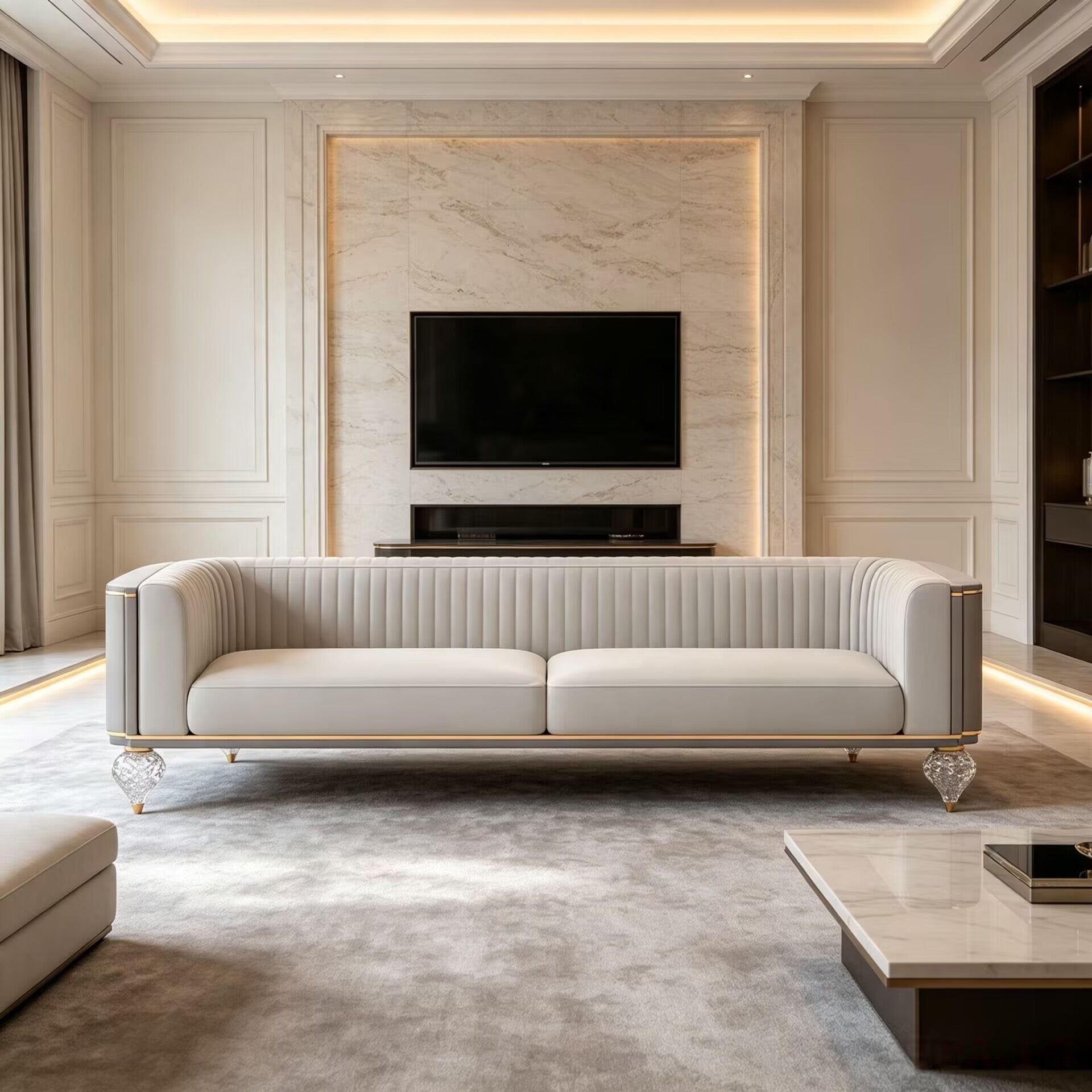 Velovis Villa Living Room Unique Creativity Customize Leather Sofa