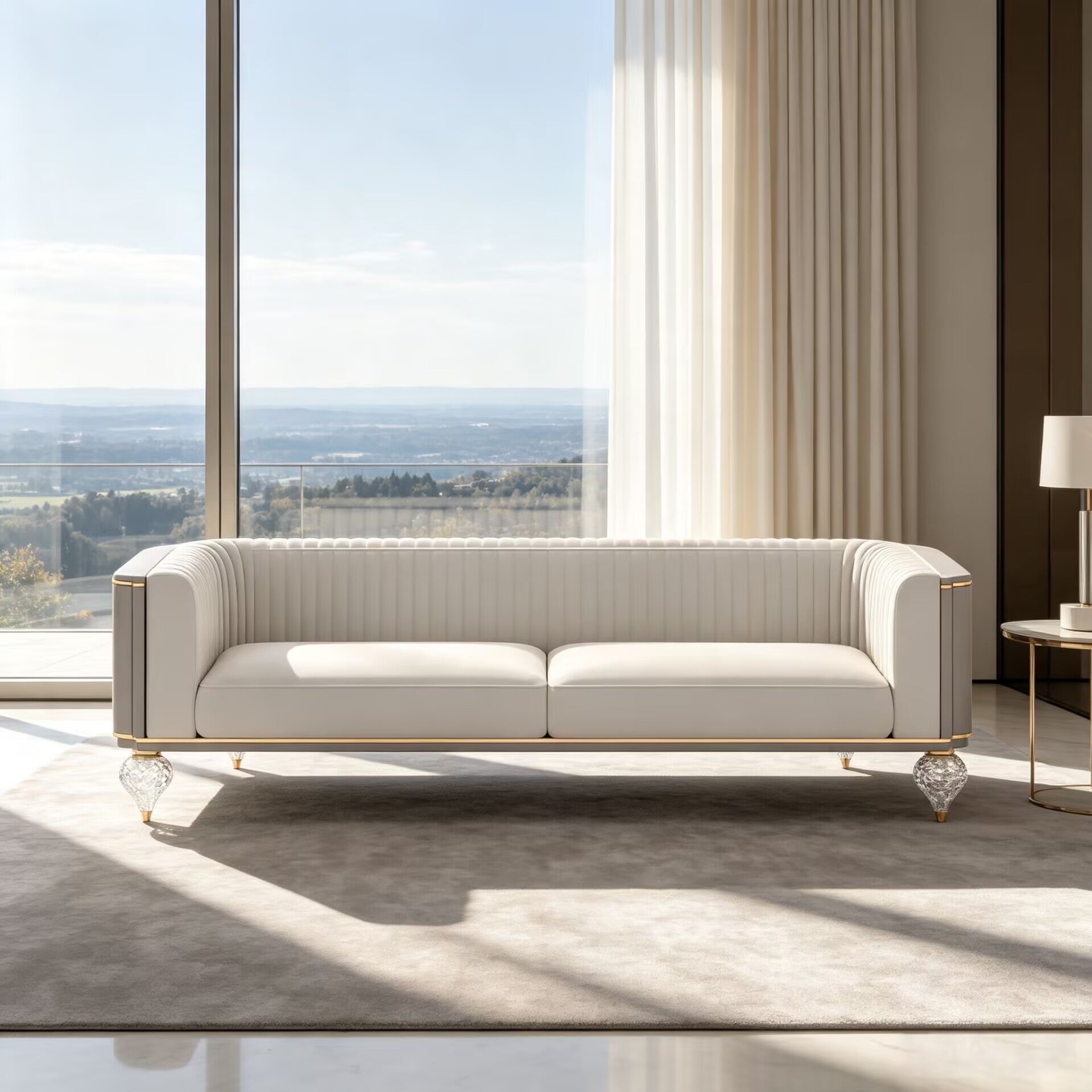 Velovis Villa Living Room Unique Creativity Customize Leather Sofa