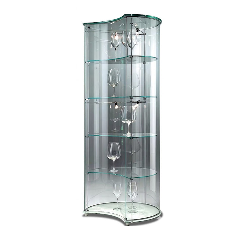 Vetrina Living Room Luxury Artistic Tempered Glass Wine Cabinet