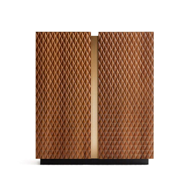 Victor High-End Minimalism Designer Solid Wood Irregular Wine Cabinet