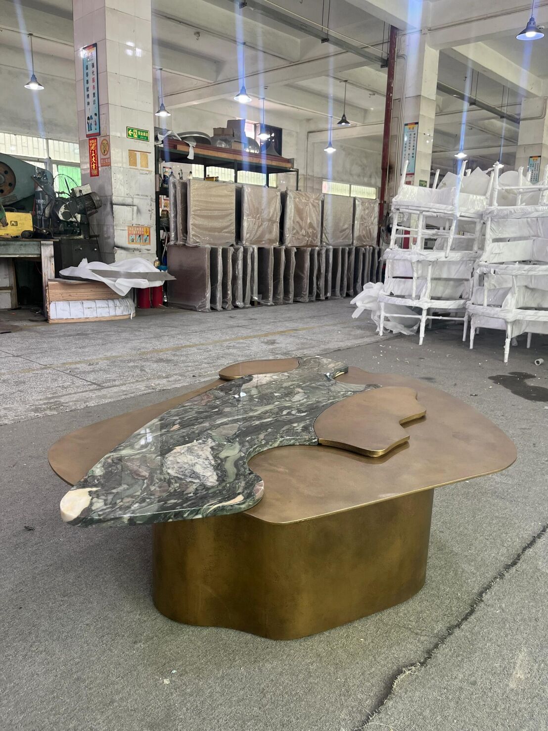 Vincenzo De Cotiis Luxury Art Irregularly Stainless Steel Coffee Table