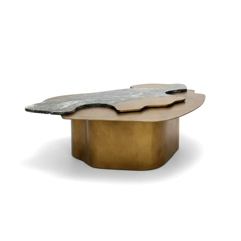 Vincenzo De Cotiis Luxury Art Irregularly Stainless Steel Coffee Table
